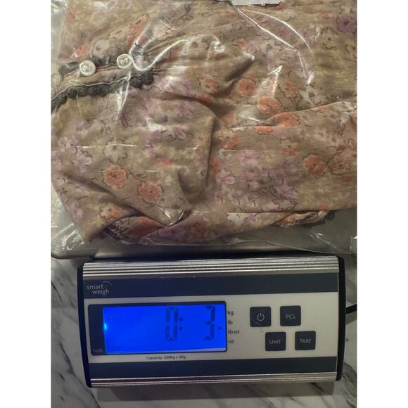 Old Navy Floral Boho Peasant Top Women’s L Tall Sheer Blouse Cap Sleeve - Picture 7 of 7